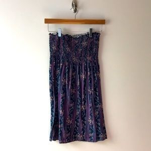 Strapless mini dress